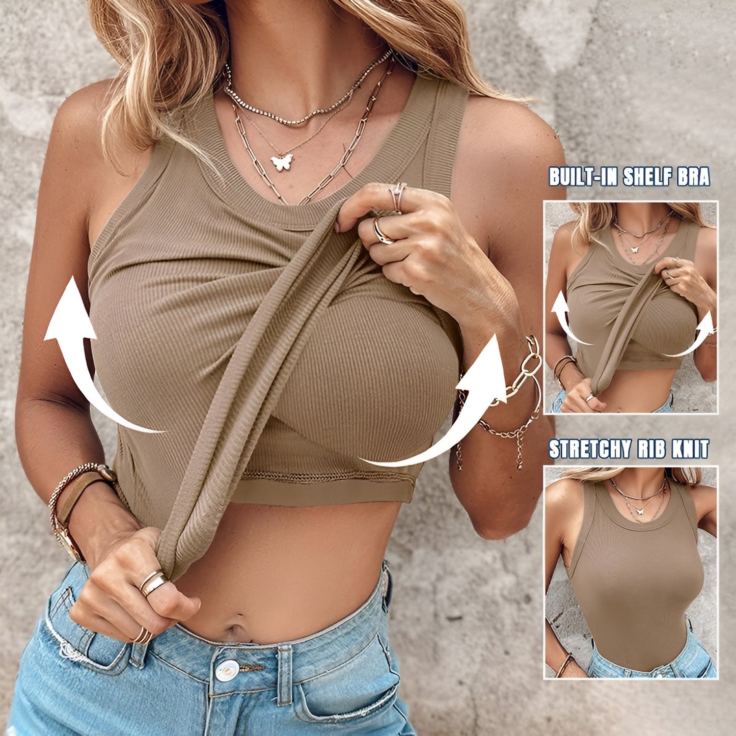 Aveline Ribbed Bra Tank