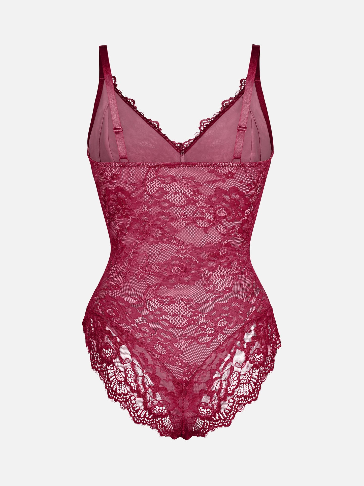 Lace V Neck Full Bodysuit Underwear