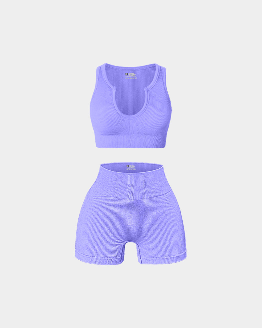 High Waist Leggings with Cloud-Shaped Collar Sports Bra Exercise Set