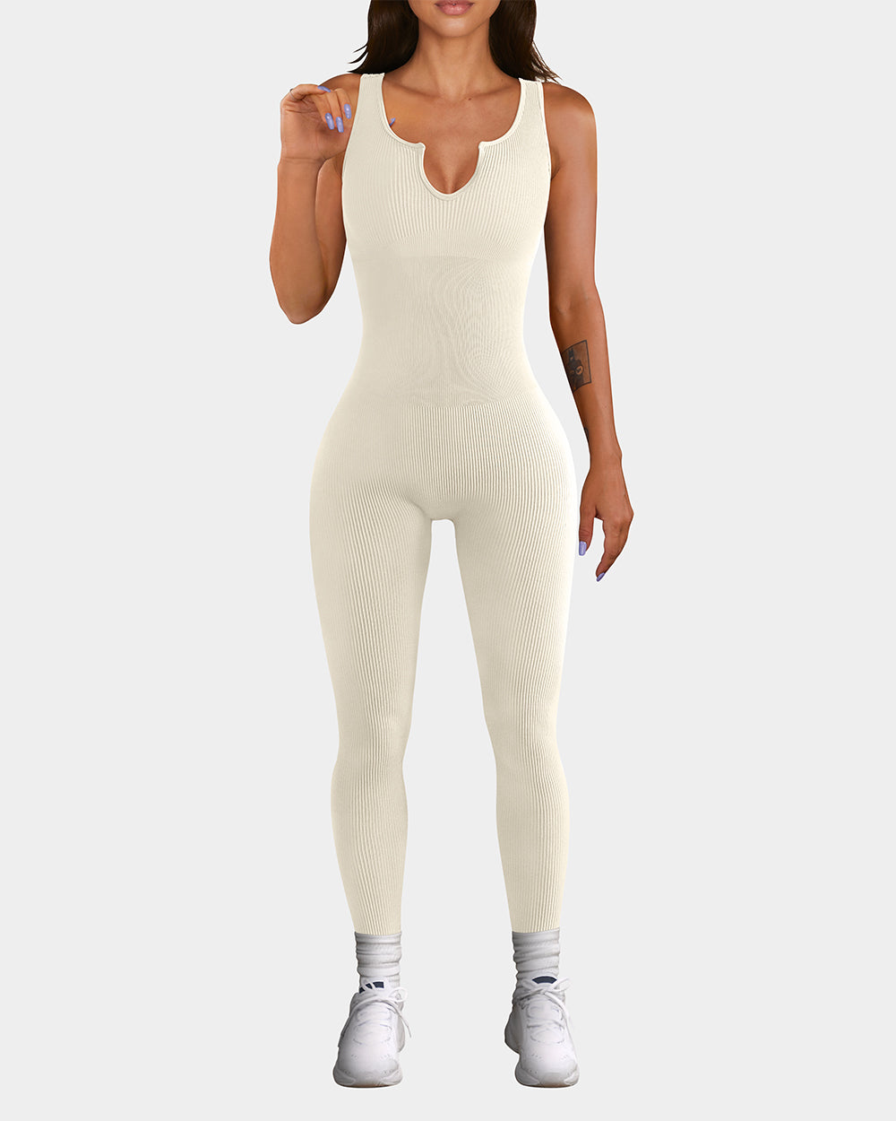 Cloud-Shaped Collar Sport Jumpsuits