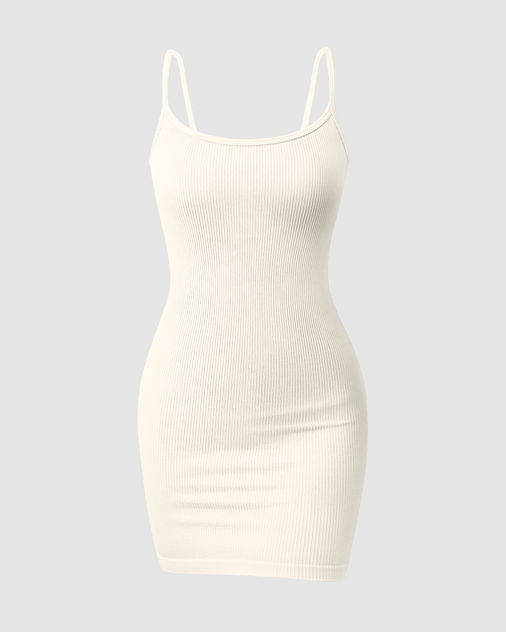 Ribbed Sleeveless Strips Dress