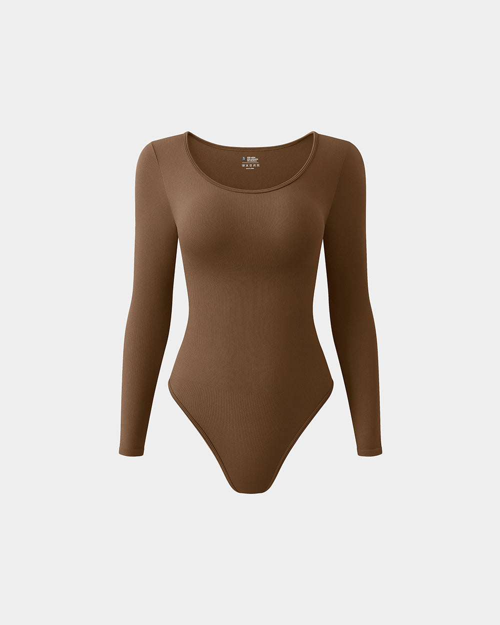 Ribbed  Long Sleeve Crew Neck Bodysuits