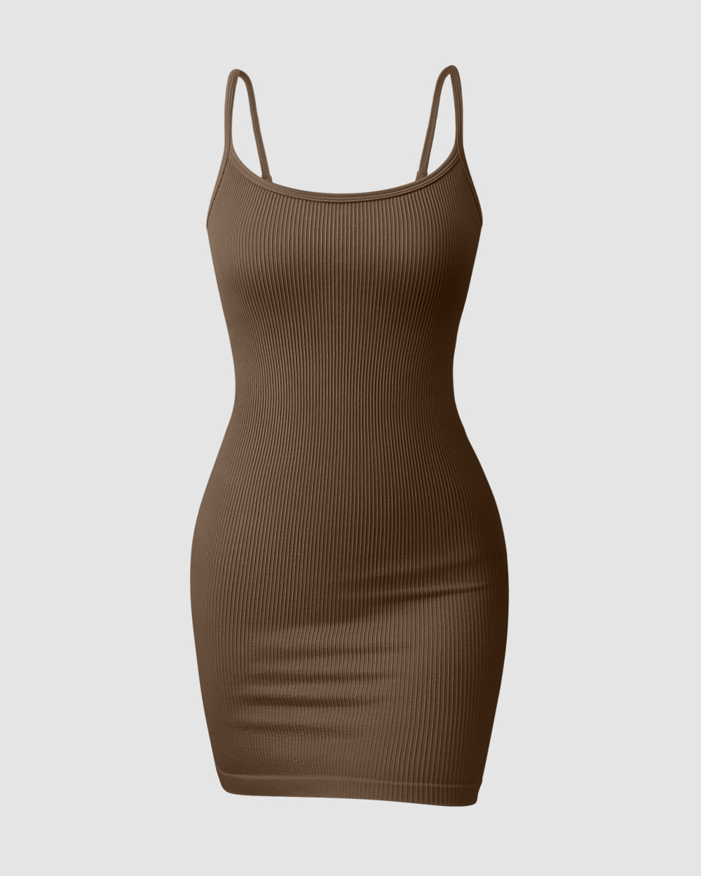 Ribbed Sleeveless  Strips  Dress