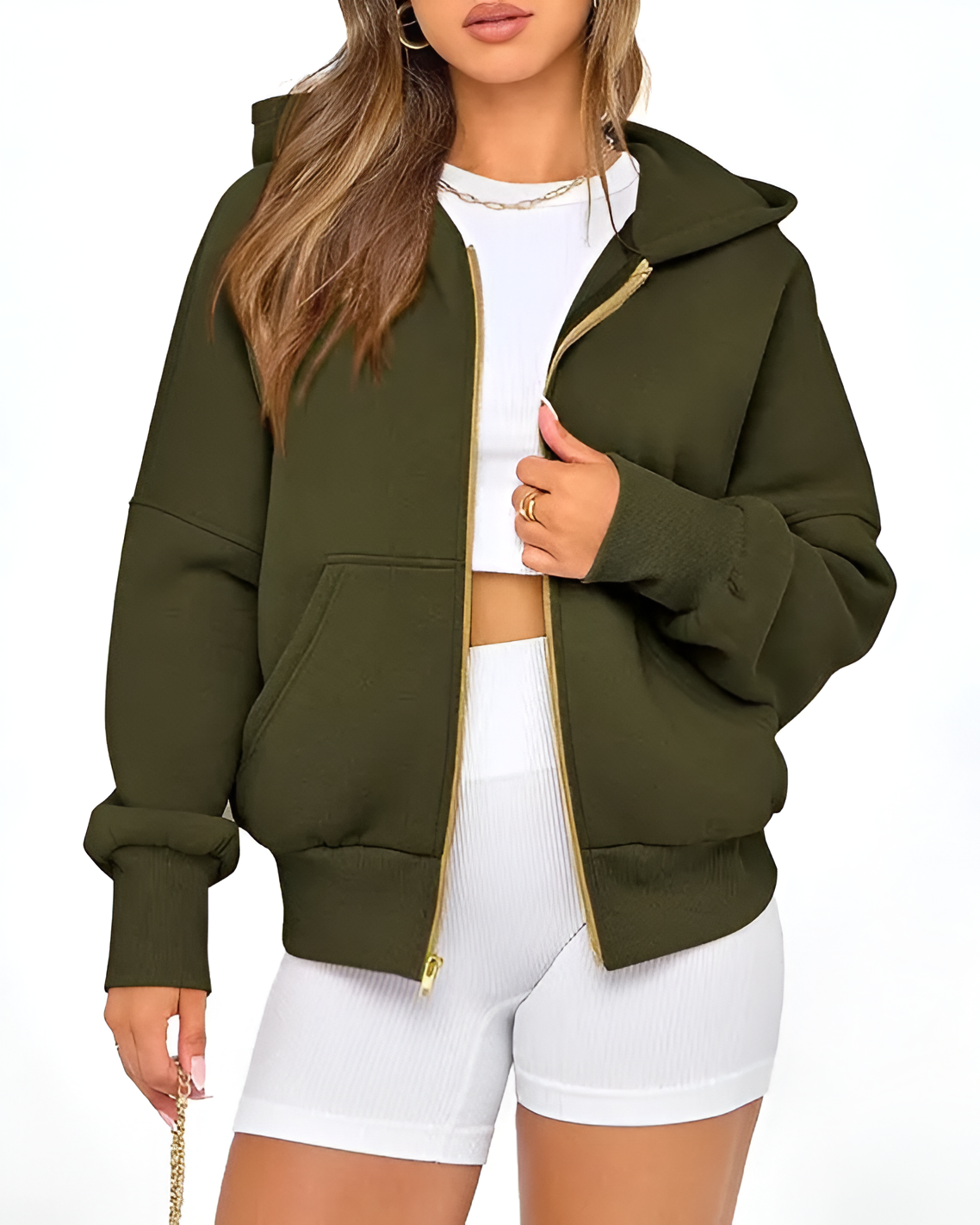 Aveline Zip Fleece Hoodie