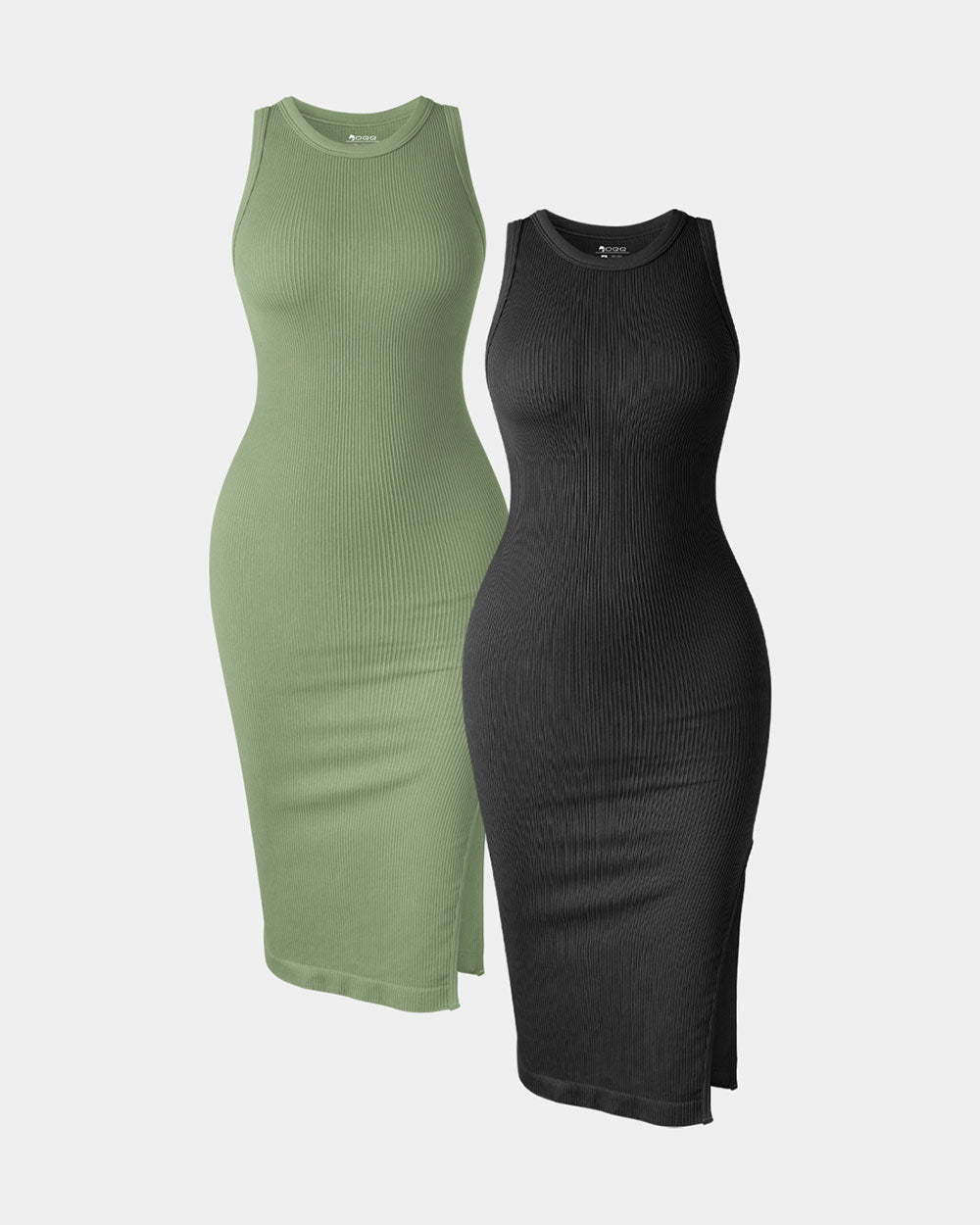 Halter Neck  Split Tank Dresses