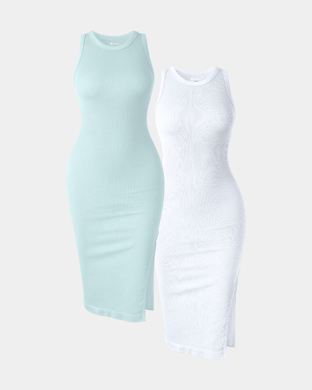 Halter Neck  Split Tank Dresses