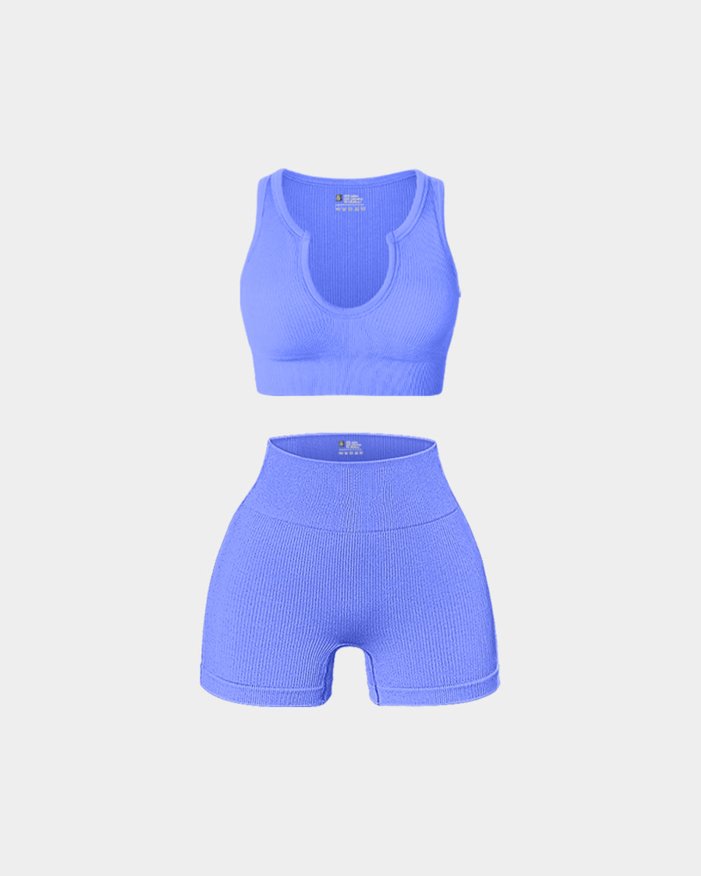 High Waist Leggings with  Cloud-Shaped Collar Sports Bra Exercise Set