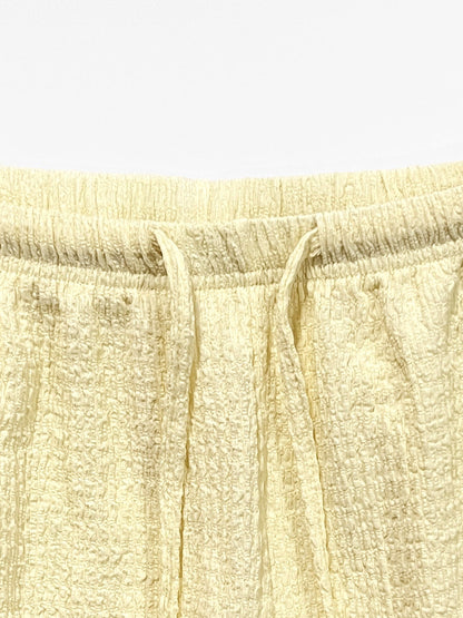 Leisure V-Neck Button Tank Top & Low-Rise Wide Leg Trousers Co-ord