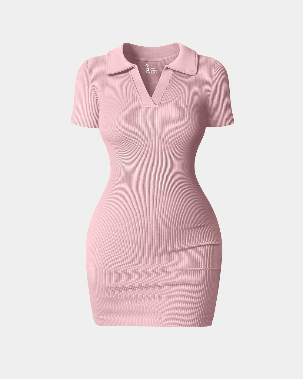 Sexy Ribbed Short Sleeve Mini Dress