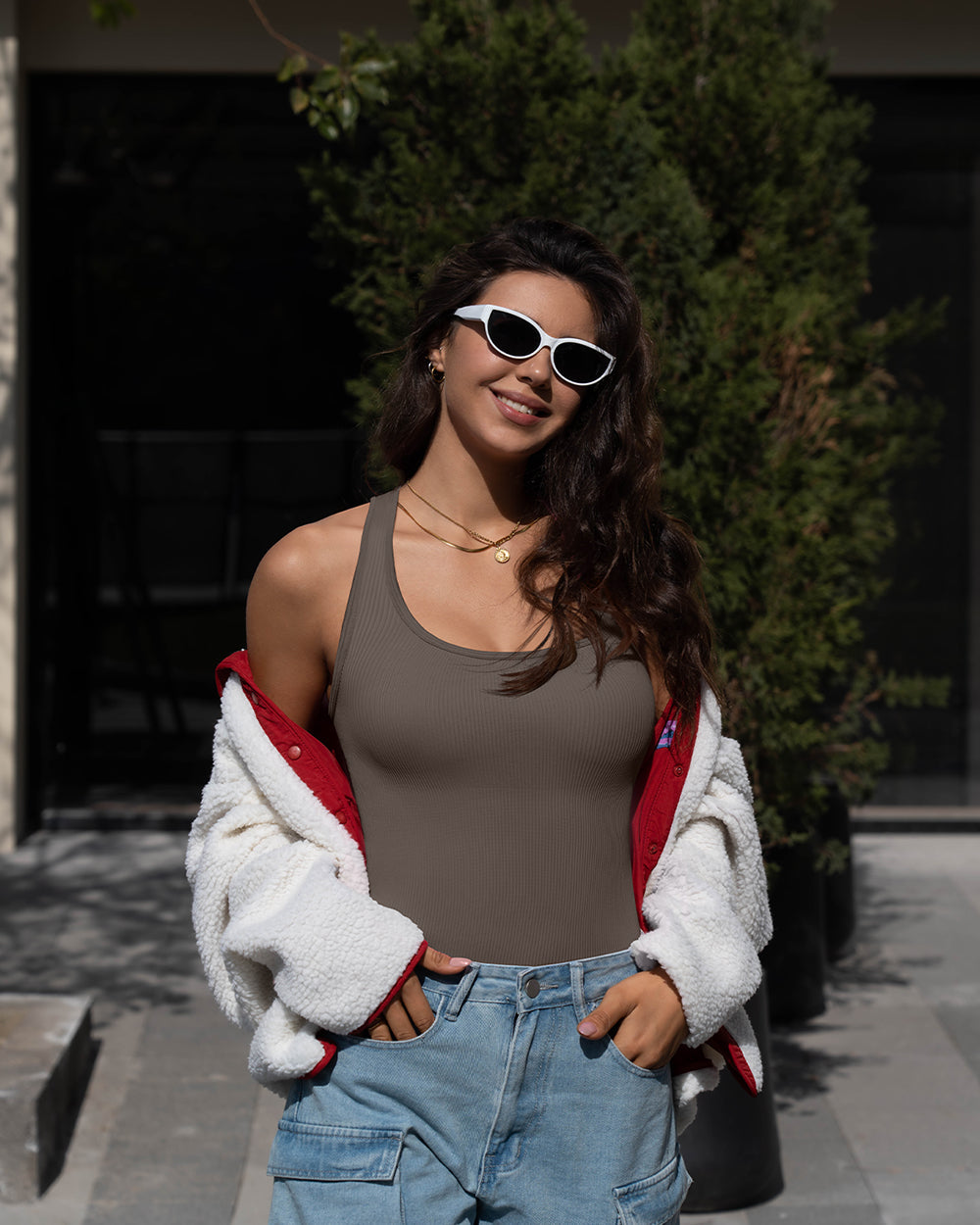 One-piece Sleeveless Bodysuits