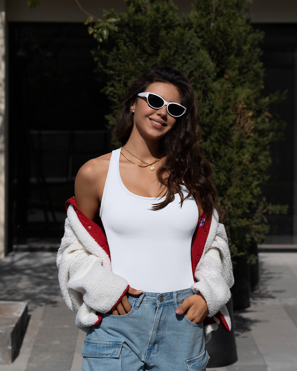 One-piece Sleeveless Bodysuits