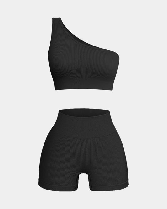 Seamless Bra Vest Shorts Sports Suit