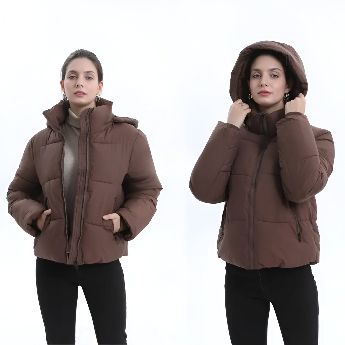 Aveline Fitted Hooded Puffer Jacket