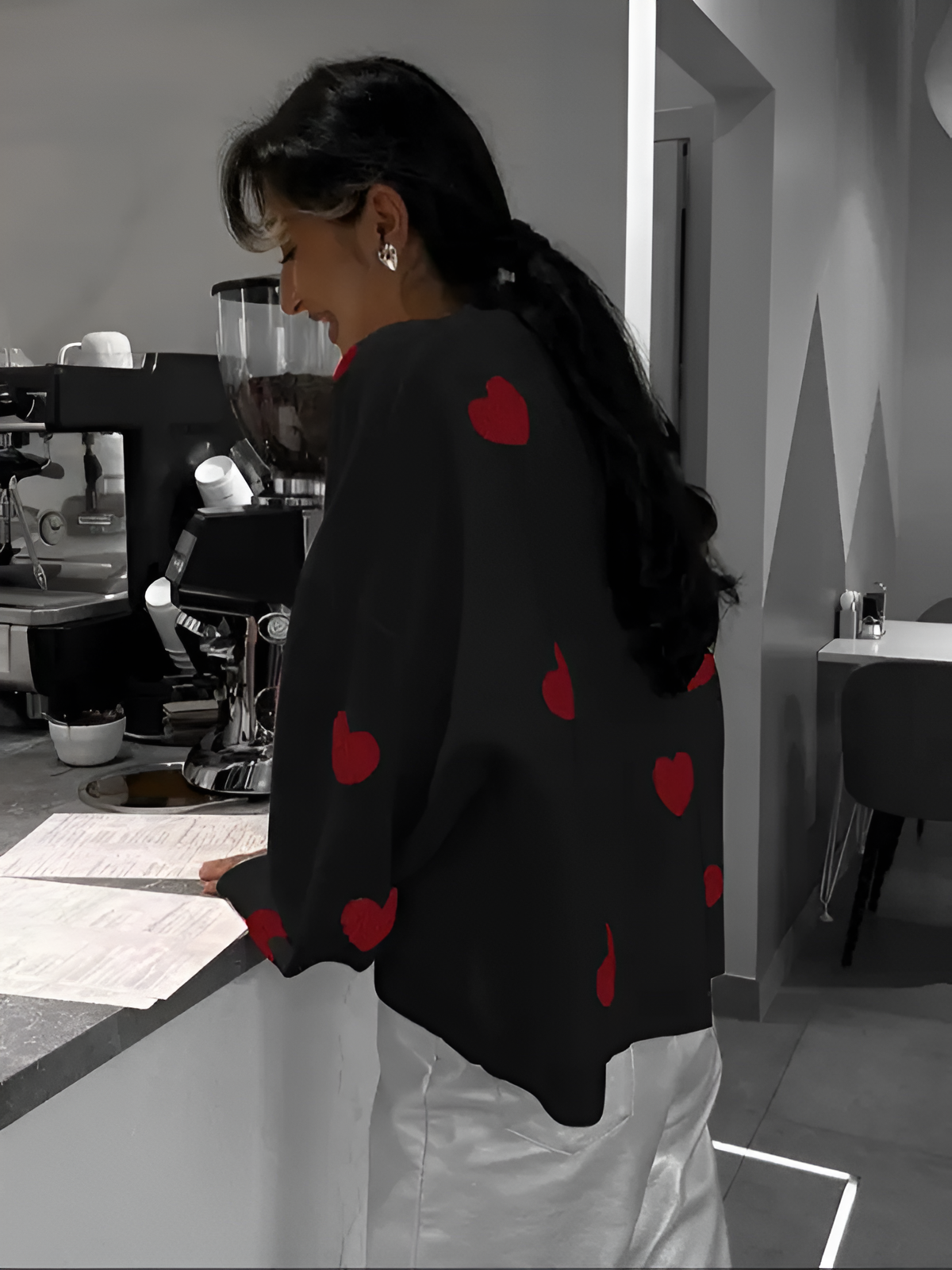 Elora Heart Knit Sweater