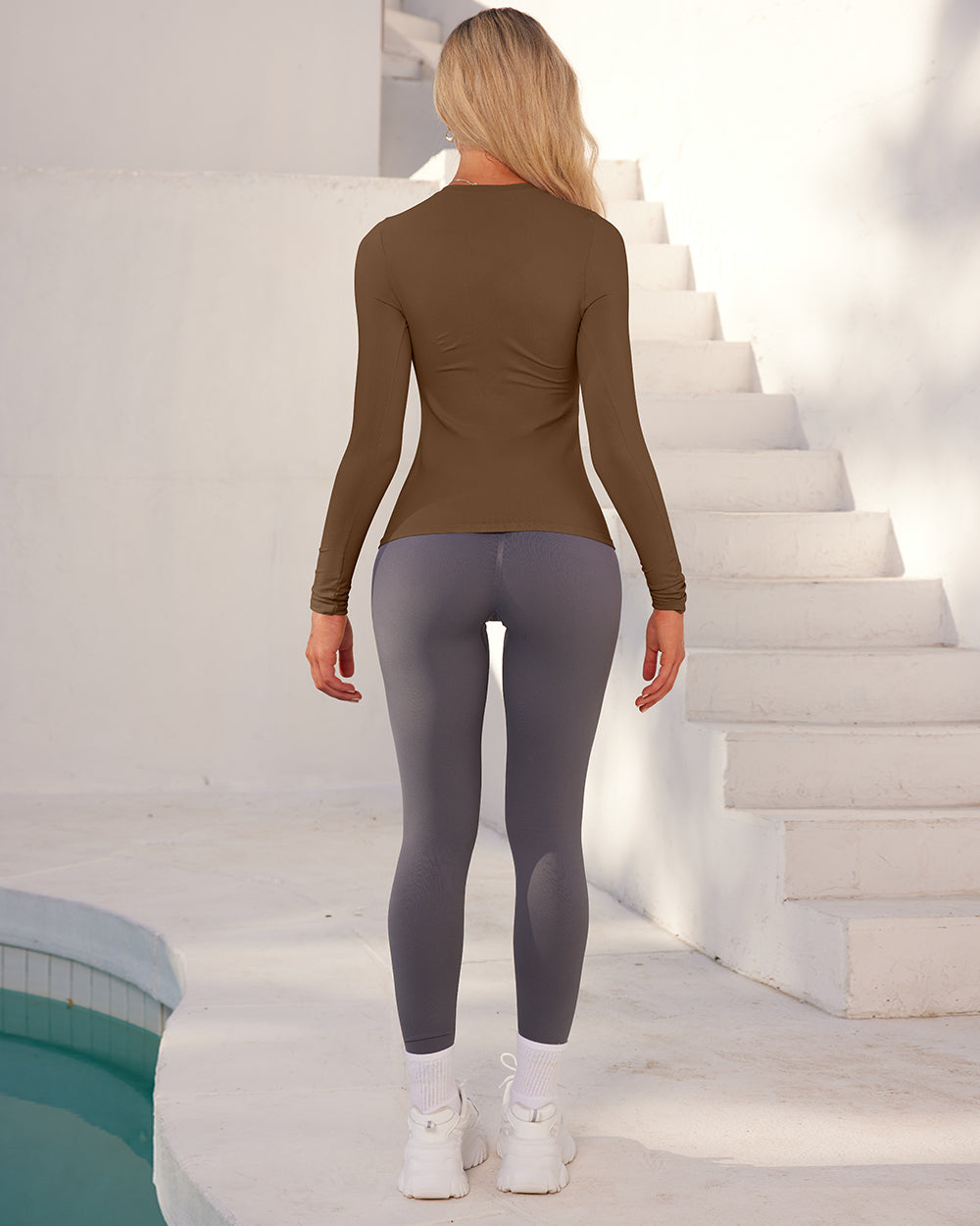 Crew Neck Stretch Fitted Tee Shirts Tops