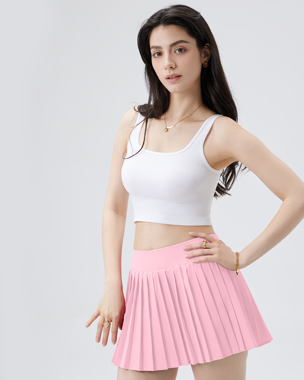 A-Line Pleated Mini Skirts