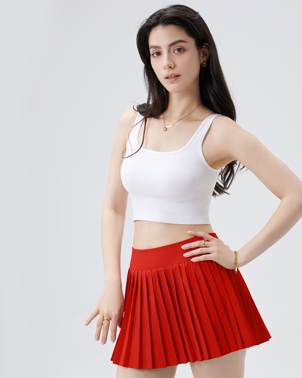 A-Line Pleated Mini Skirts