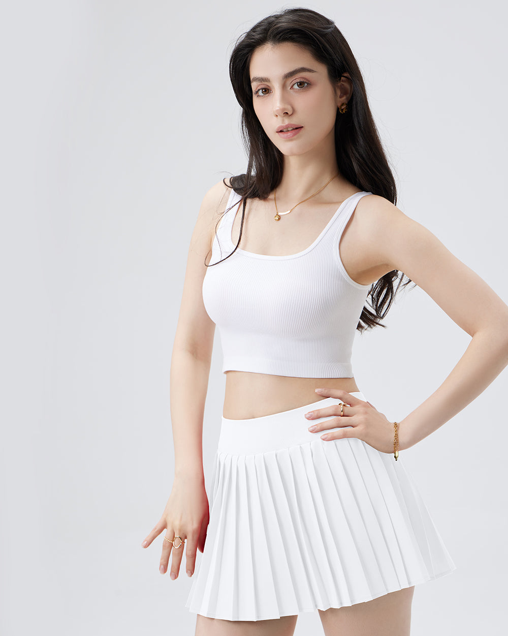 A-Line Pleated Mini Skirts