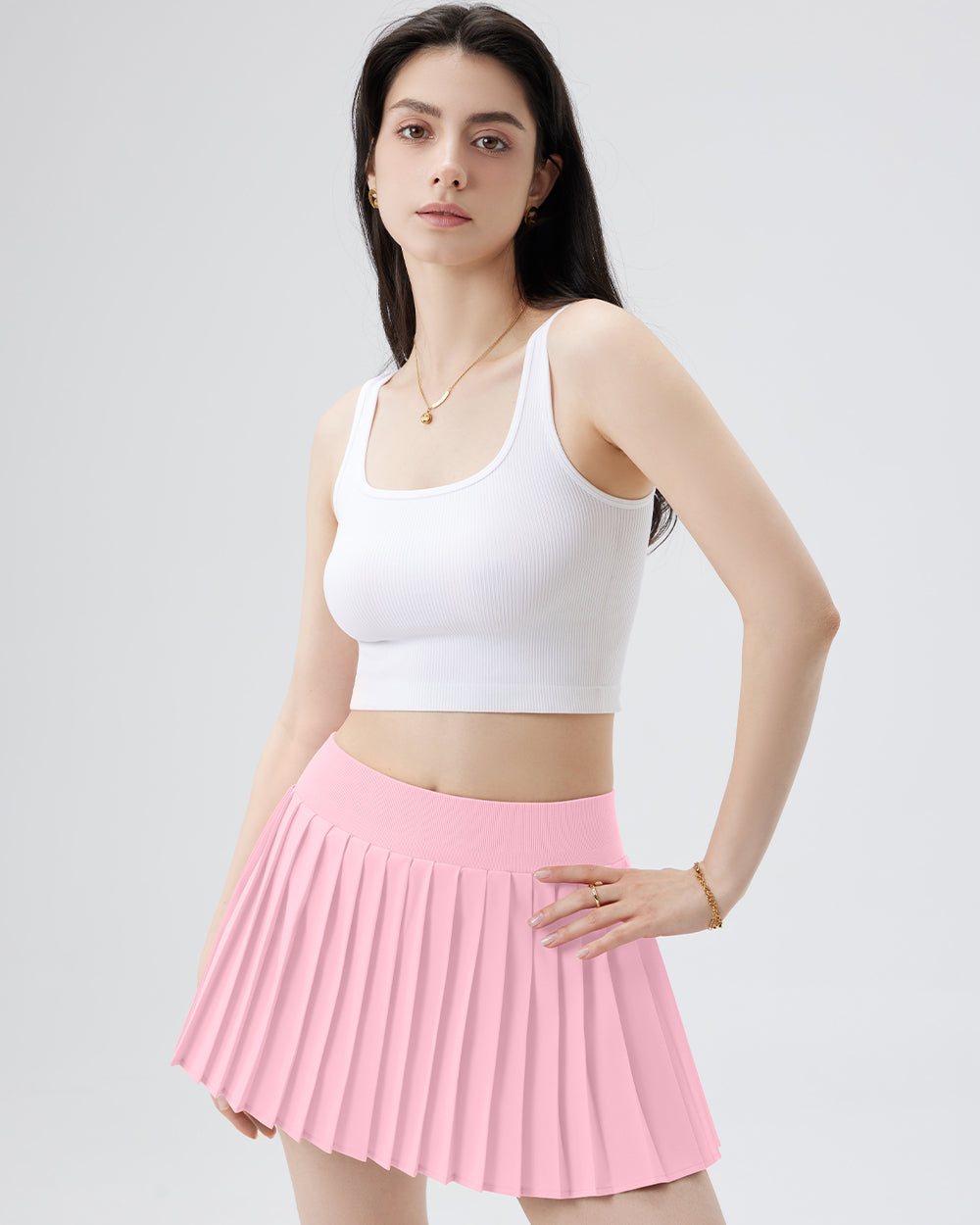 A-Line Pleated Mini Skirts
