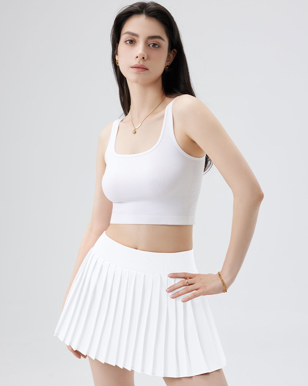 A-Line Pleated Mini Skirts
