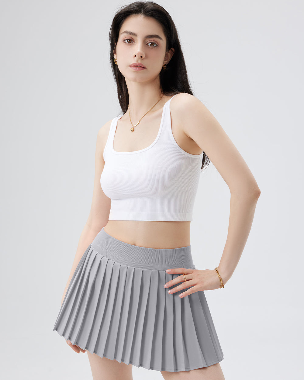 A-Line Pleated Mini Skirts