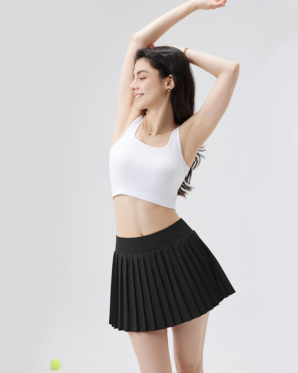 A-Line Pleated Mini Skirts