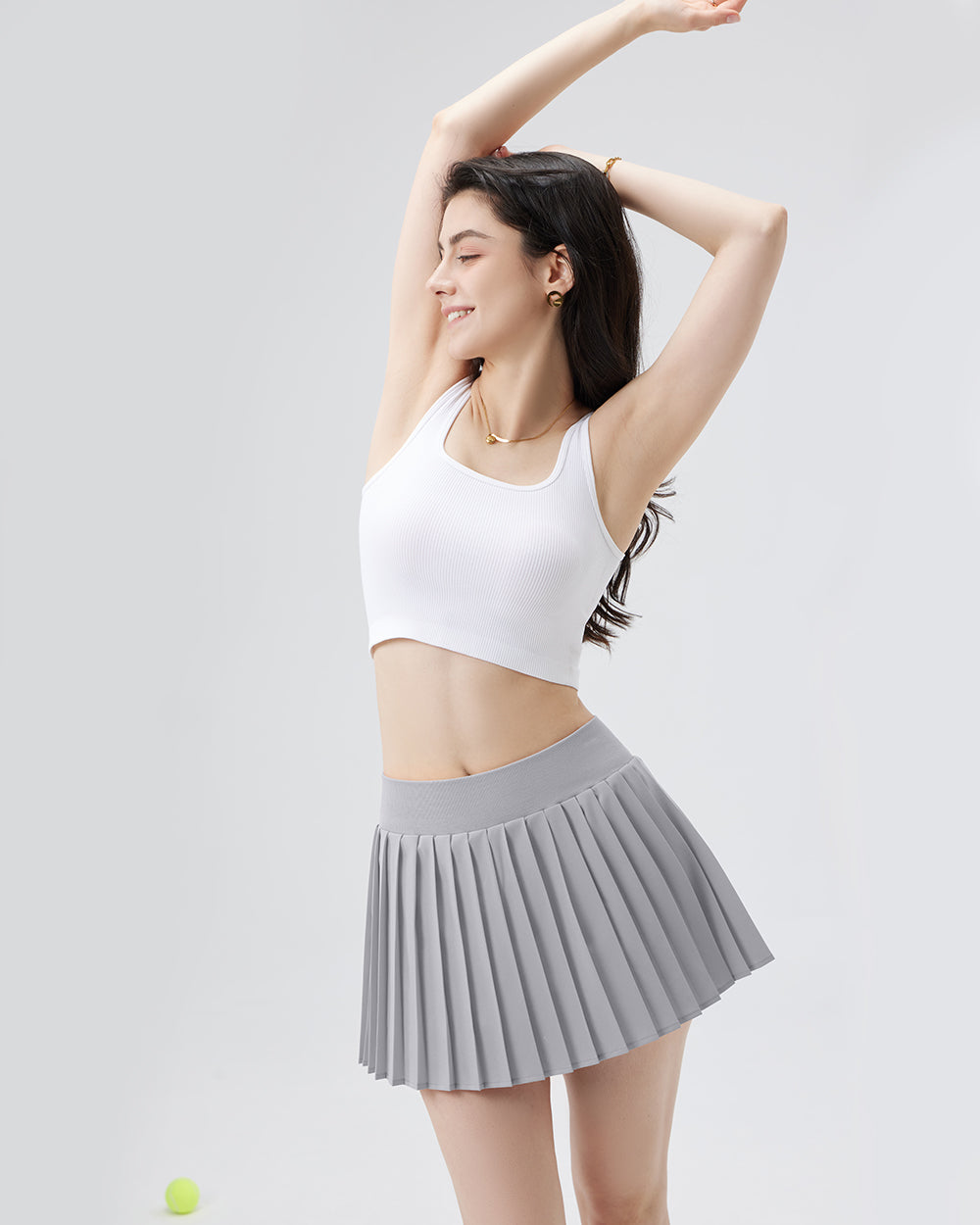 A-Line Pleated Mini Skirts