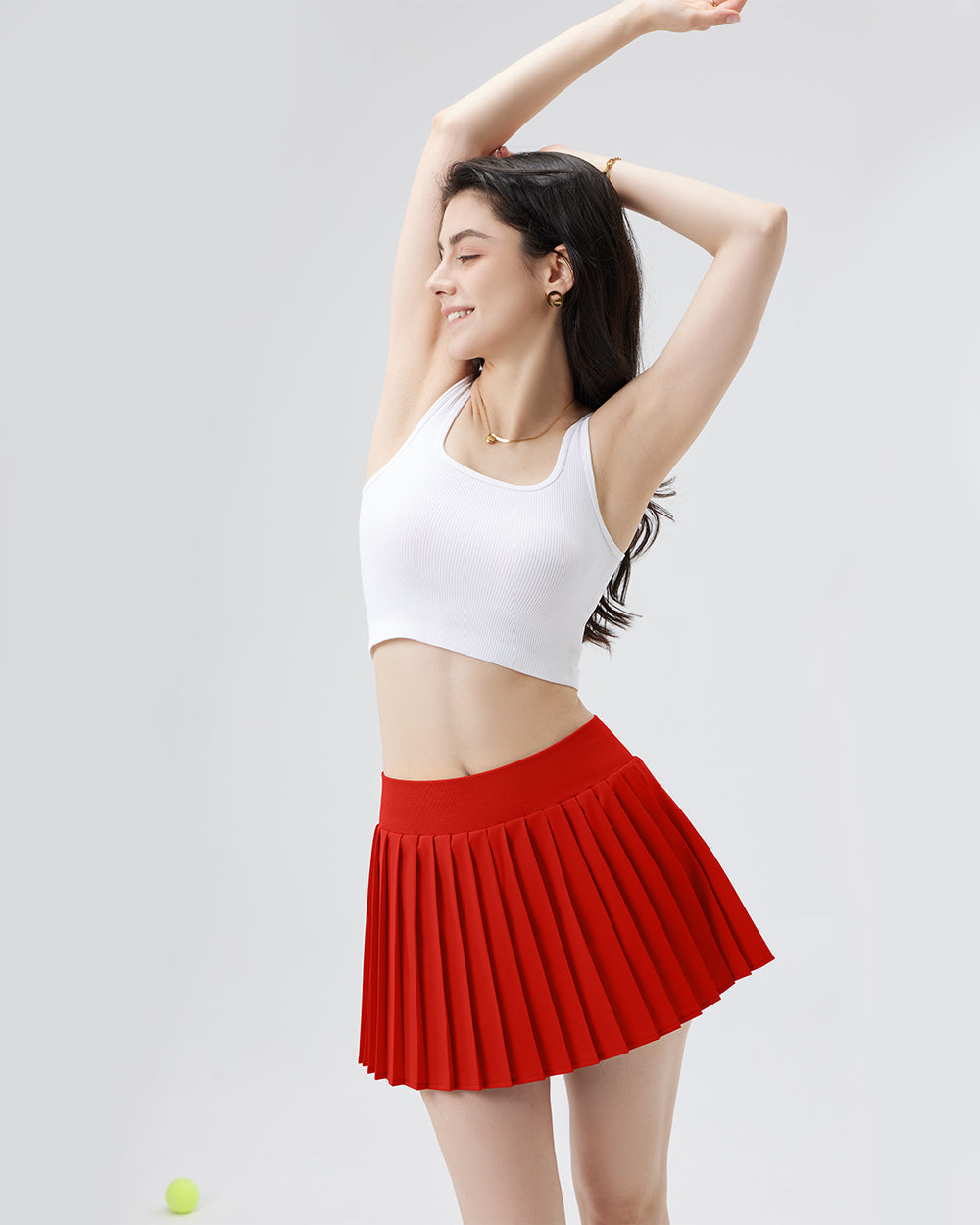 A-Line Pleated Mini Skirts
