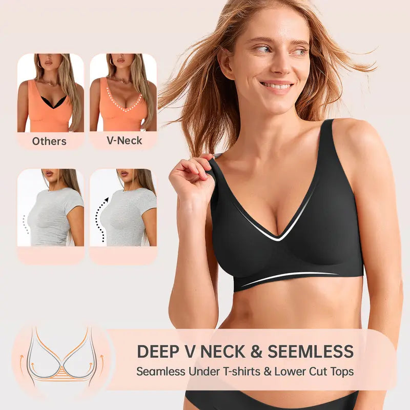 Alore BareEase Seamless Deep V Bra