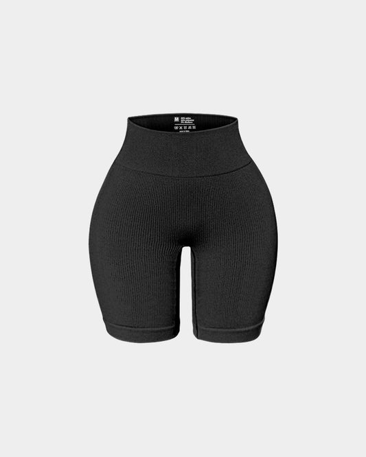 High Waisted Ribbed Seamless Tummy Control Shorts