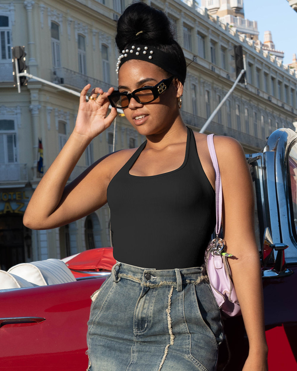 One-piece Sleeveless Bodysuits