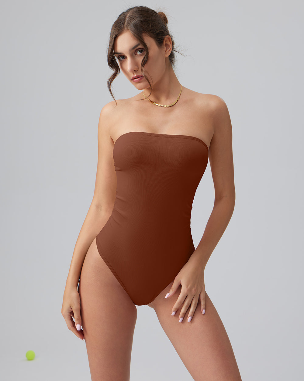 Strapless Ruched Stretch Bodysuits