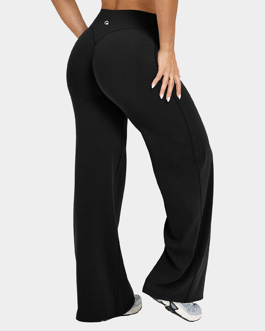High Waist Stretch Casual Soft Straight Leg Bottoms
