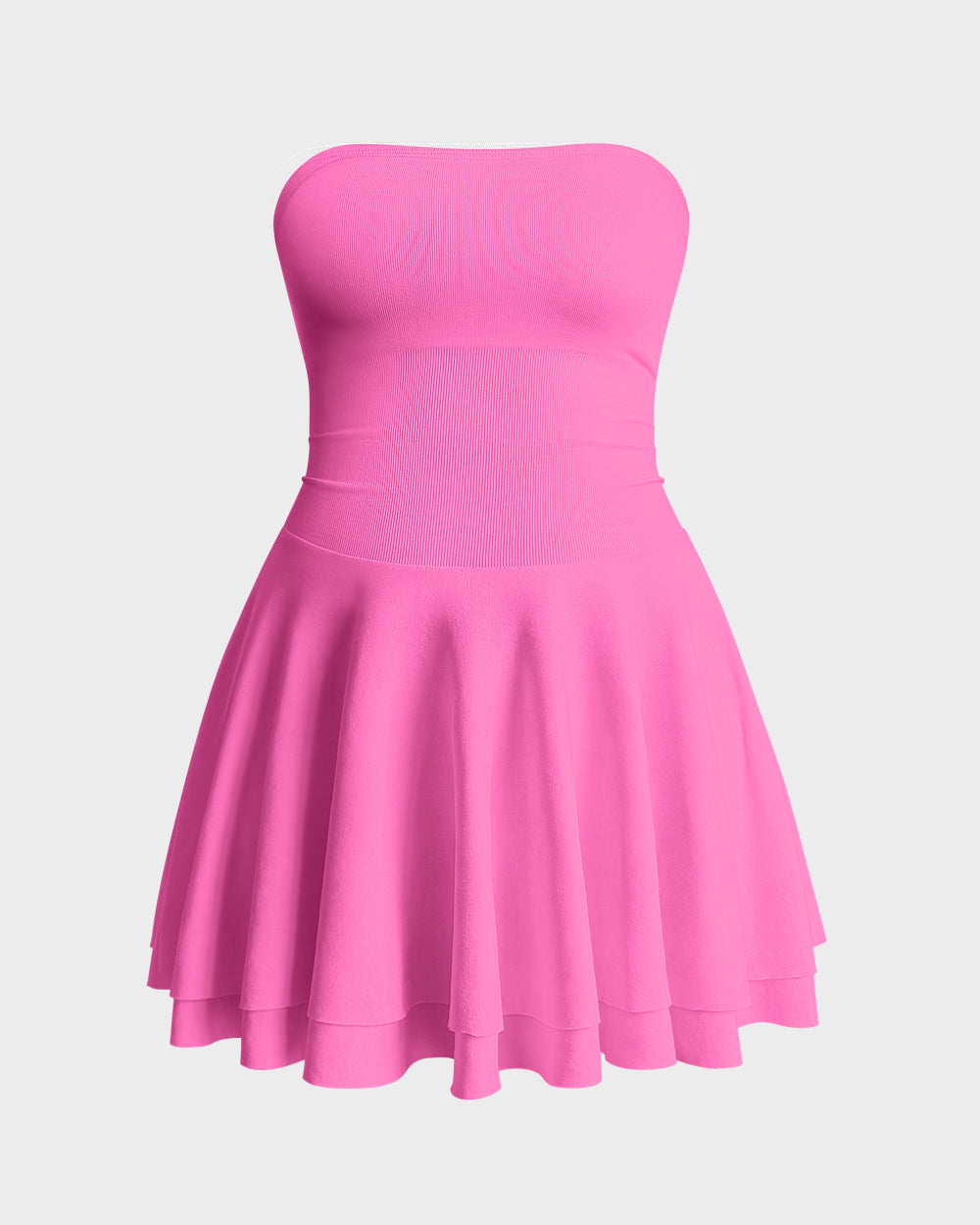 Ruched Waist Ruffle Corset A-line Dresses