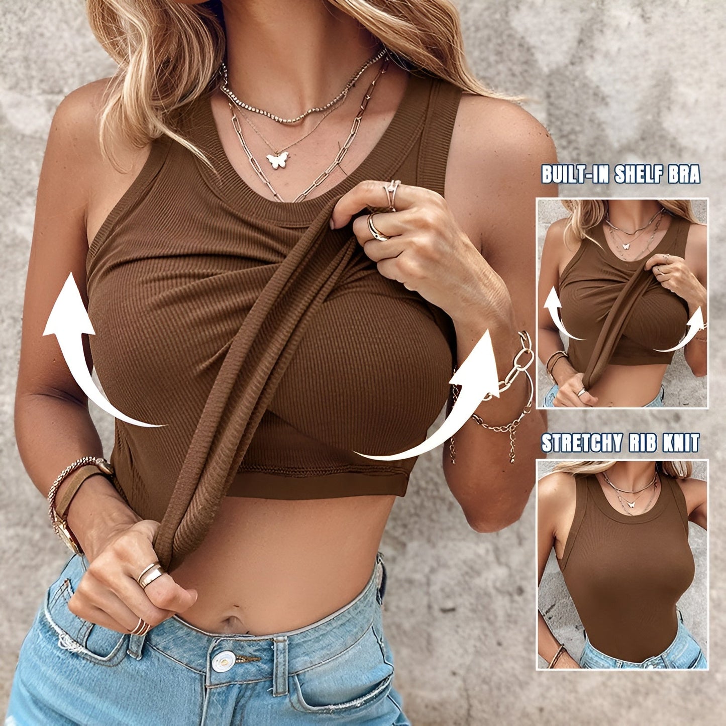 Aveline Ribbed Bra Tank