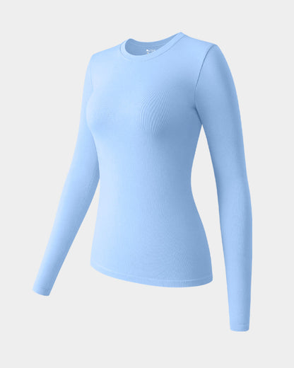 Crew Neck Stretch Fitted Tee Shirts Tops