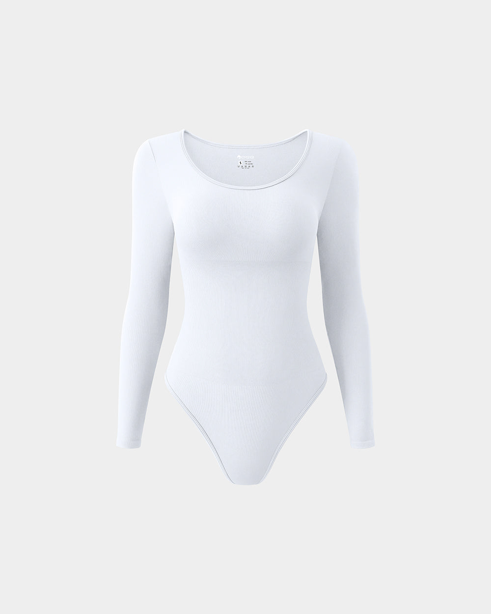 Ribbed  Long Sleeve Crew Neck Bodysuits