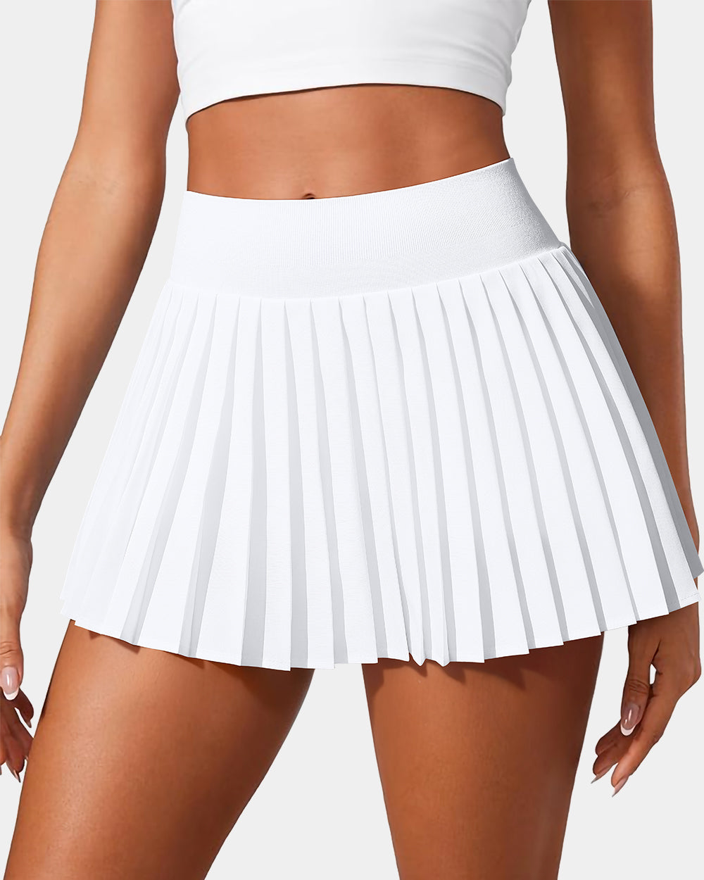 A-Line Pleated Mini Skirts