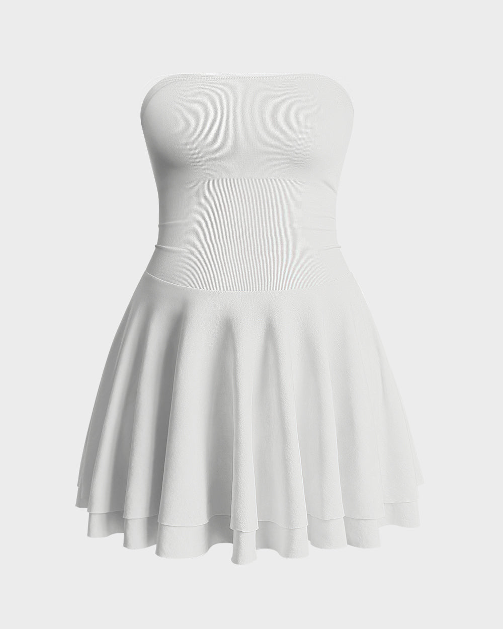 Ruched Waist Ruffle Corset A-line Dresses