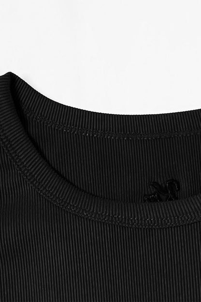 Solid Shelf-Bra Tank Top & Wide-Leg Trousers Summer Co-ord Set