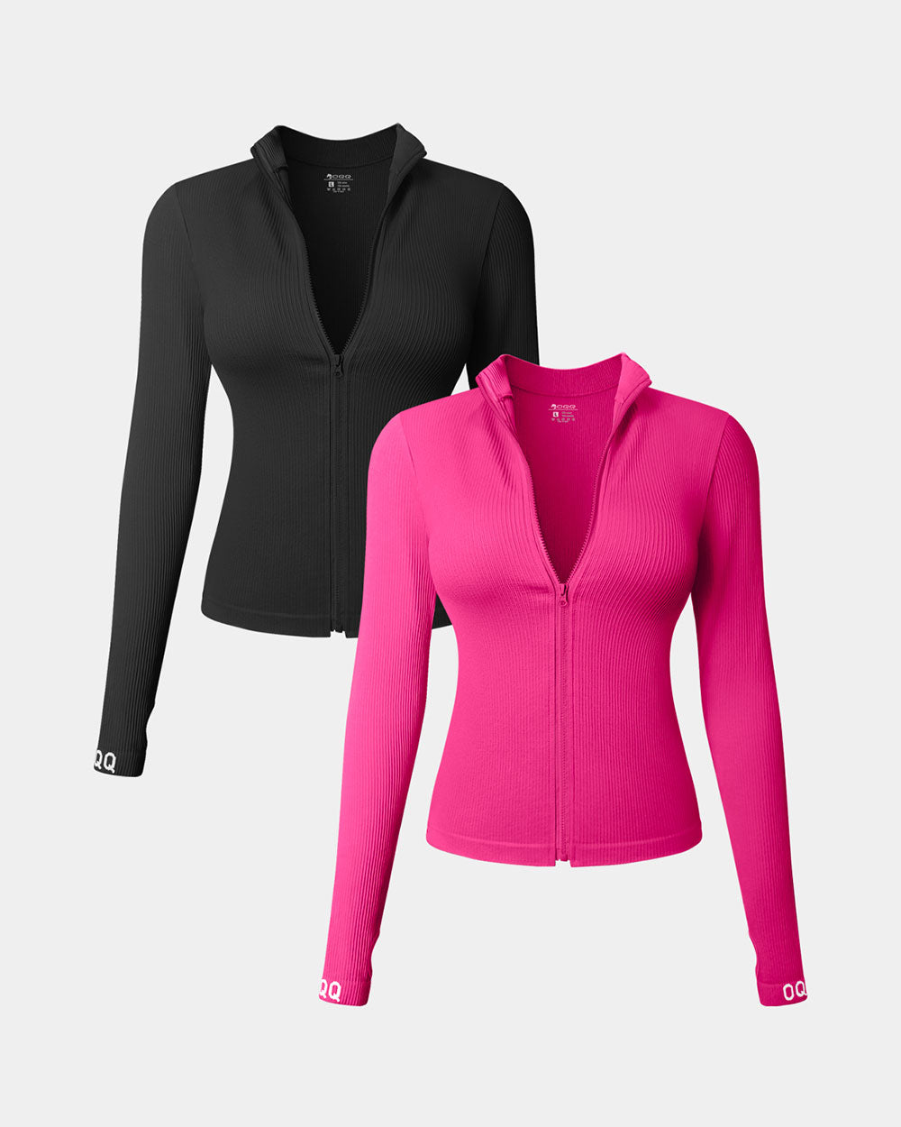 Long Sleeve  Front Zipped  Tops