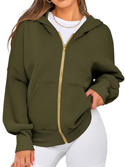 Aveline Zip Fleece Hoodie