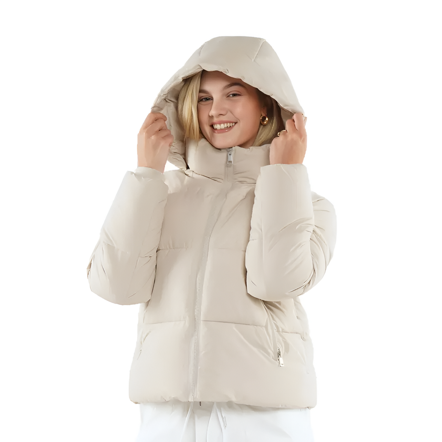 Aveline Fitted Hooded Puffer Jacket