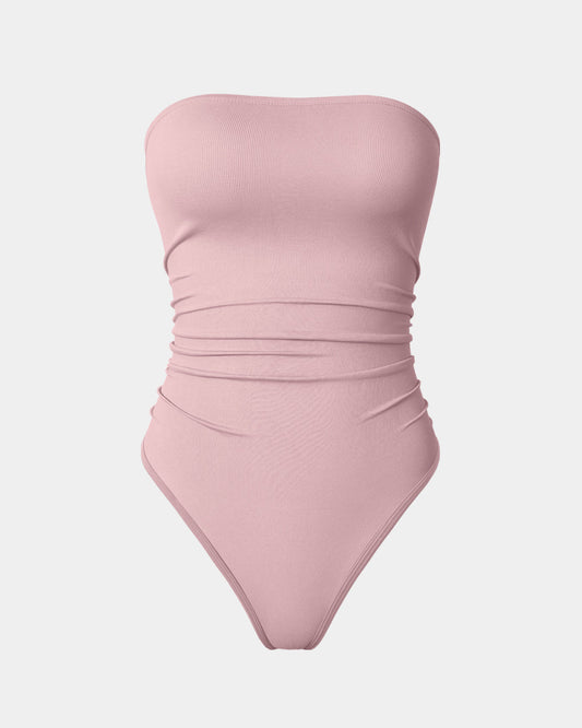 Strapless Ruched Stretch Bodysuits