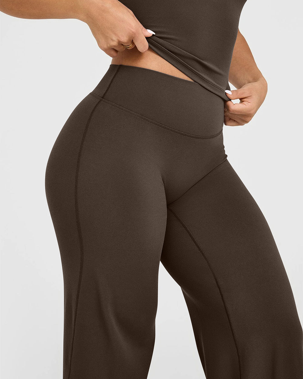 High Waist Stretch Casual Soft Straight Leg Bottoms