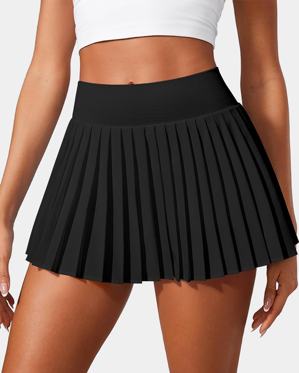 A-Line Pleated Mini Skirts