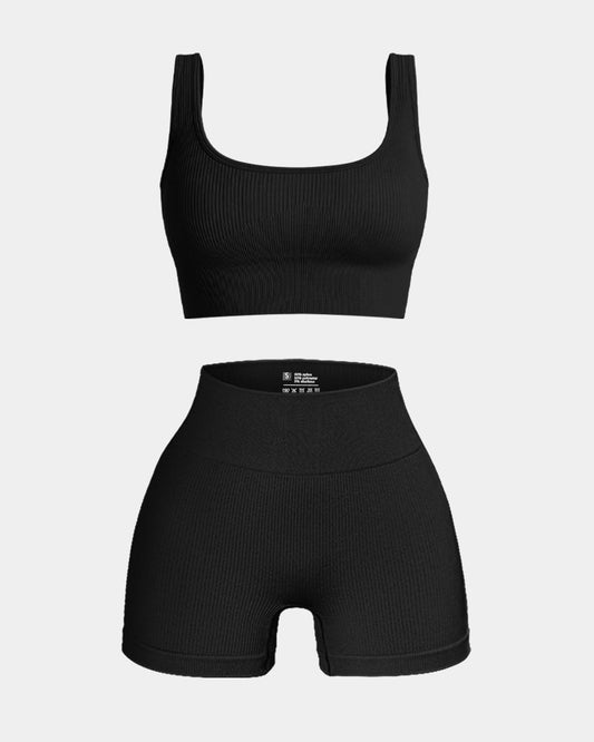 High Waist Leggings with Sports Bra Exercise Set