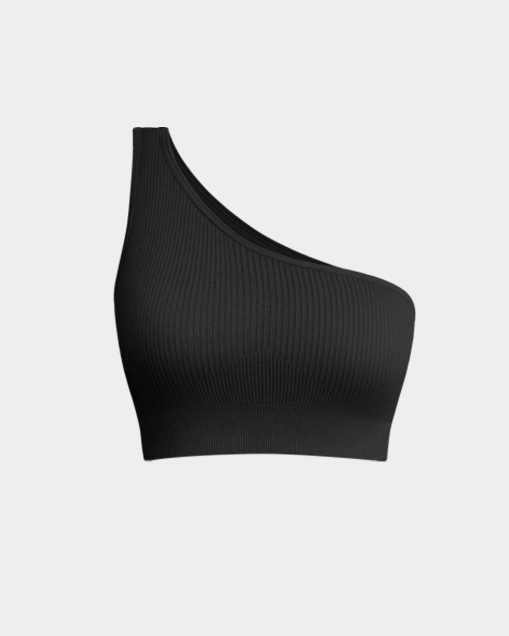 Ribbed Seamless One Shoulder Sport Tank Top