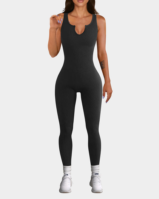 Cloud-Shaped Collar Sport Jumpsuits