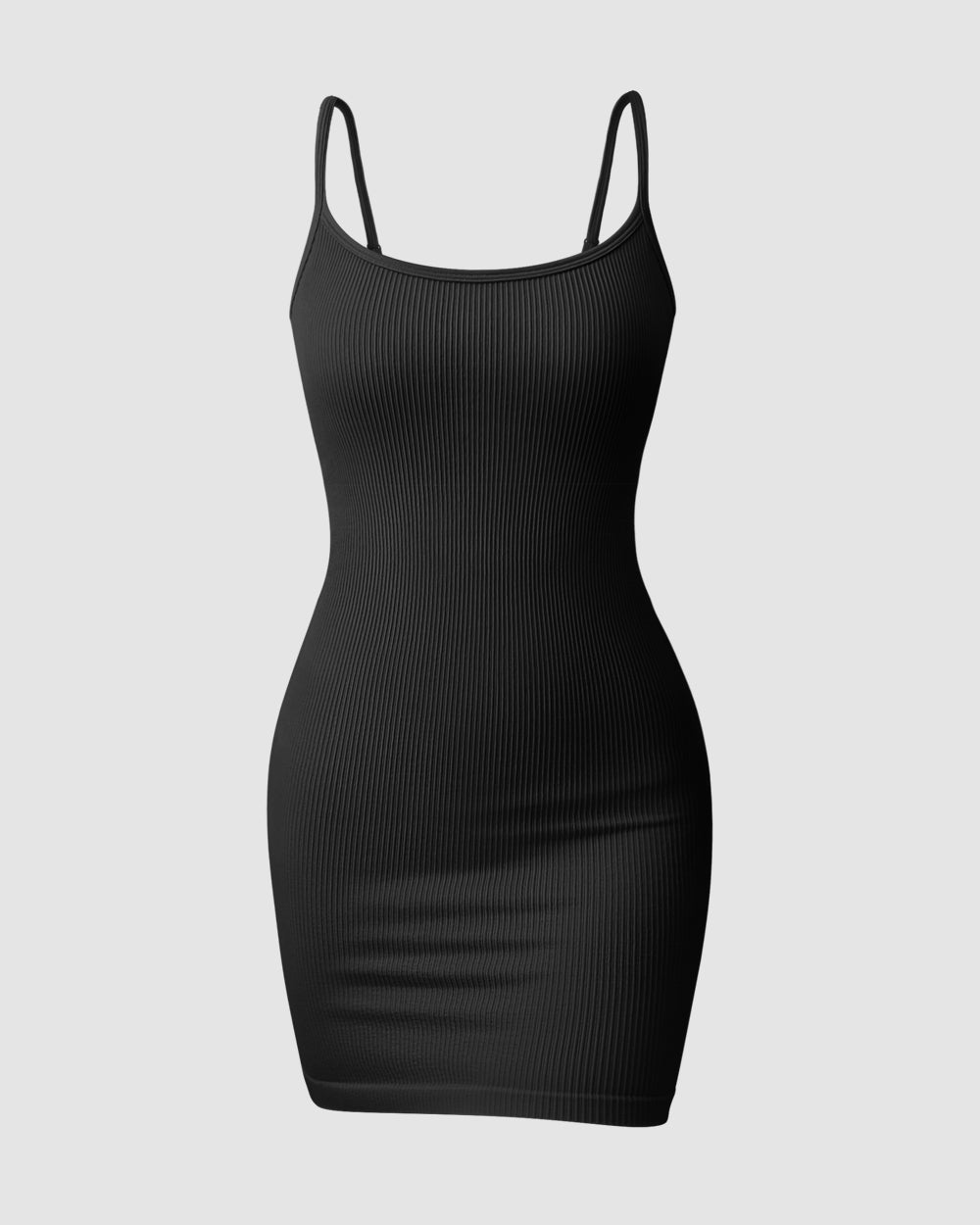 Ribbed Sleeveless  Strips  Dress